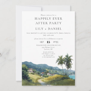 Karibische Foto-Hochzeit Happily Ever After Einladung