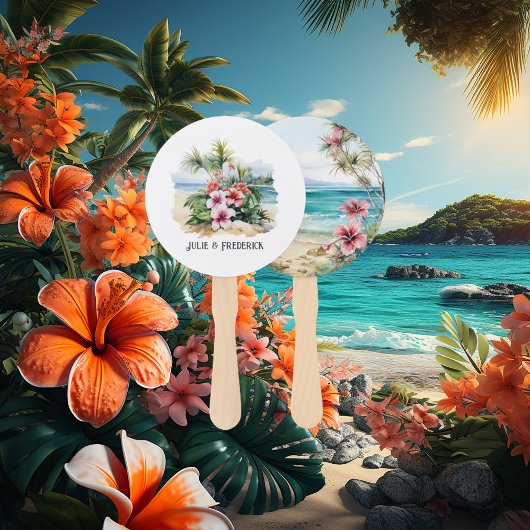 Karibische Hochzeit in Urlaubsort Fächer