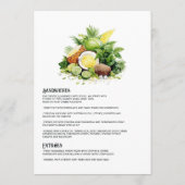 Karibische Hochzeit in Urlaubsort Menükarte (Rückseite)