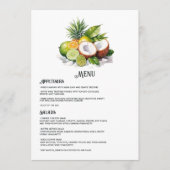 Karibische Hochzeit in Urlaubsort Menükarte (Vorderseite)