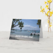 Karibische Insel Hafen Vatertag Foto Karte (Gelbe Blume)