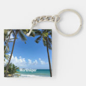 Karibische Insel, Martinique (mit einer Kennzeichn Schlüsselanhänger (Rückseite)