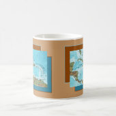 Karibische Karten-Tasse Kaffeetasse (Mittel)