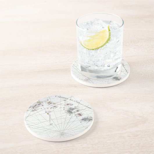 KARIBISCHE MEERE: KARTE, 1775 GETRÄNKEUNTERSETZER (Seite)