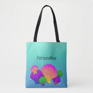 Karibische Meeresschalen mit Blasen Tasche
