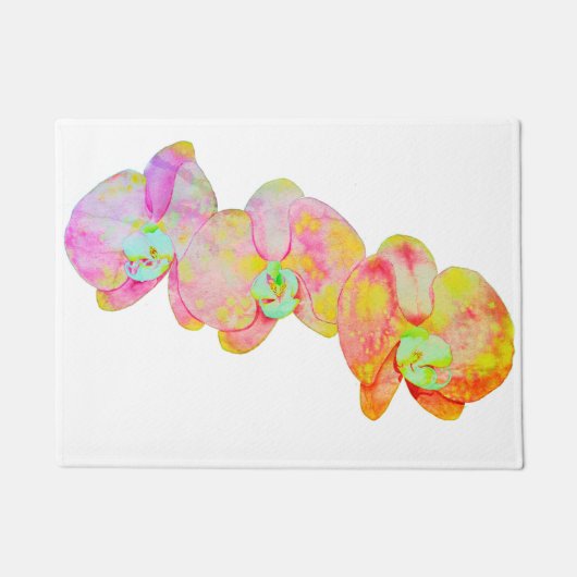 Karibische Orchideen Fußmatte (Vorderseite)