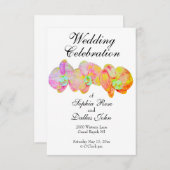 Karibische Orchideen, tropische Blume Einladung (Vorne/Hinten)