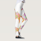 Karibische Orchideen, tropische Blume Leggings (Rechts)