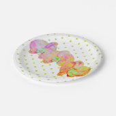 Karibische Orchideen, tropische Blume Pappteller (Schrägansicht)