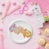 Karibische Orchideen, tropische Blume Pappteller (Party)