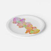 Karibische Orchideen, tropische Blume Pappteller (Schrägansicht)