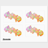 Karibische Orchideen, tropische Blume Rechteckiger Aufkleber (Blatt)