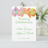 Karibische Orchideen, tropische Blume Save The Date (Stehend Vorderseite)