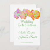 Karibische Orchideen, tropische Blume Save The Date (Vorne/Hinten)