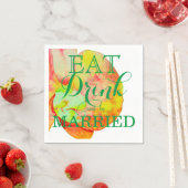 Karibische Orchideen, tropische Blume Serviette (Beispiel)