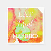 Karibische Orchideen, tropische Blume Serviette (Vorderseite)