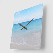 Karibische Ozeanruhe 13 Quadratische Wanduhr (Winkel)