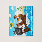 Karibische Piraten, Piratenschiff, Schatzinsel, Puzzle (Vertikal)