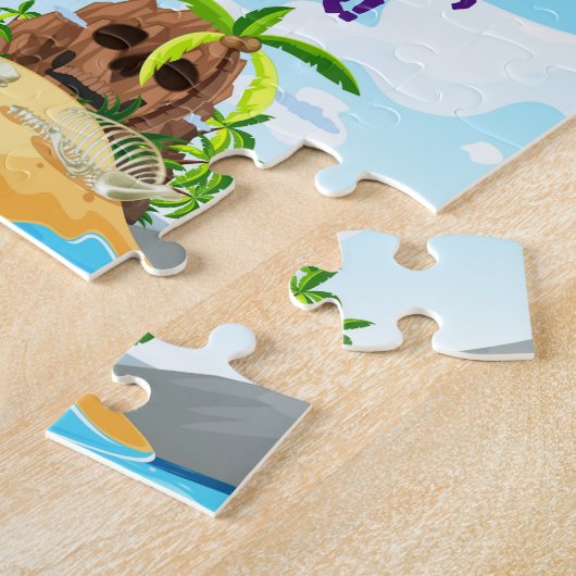 Karibische Piraten, Schatzinsel und Schatz, Puzzle (Seite)