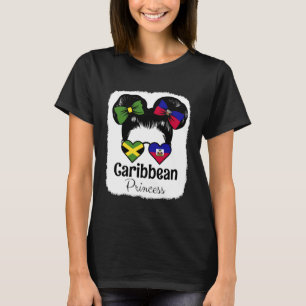 Karibische Prinzessin Wurzeln Jamaika und Haiti Mi T-Shirt