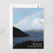 Karibische Rainbow Island Postkarte (Vorne/Hinten)