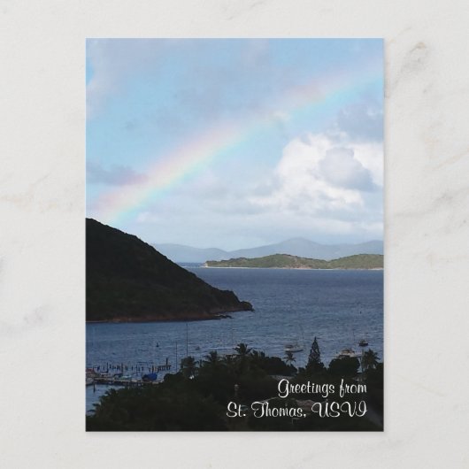 Karibische Rainbow Island Postkarte (Vorderseite)