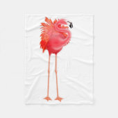 Karibische rosa Flamingo-Vogel-Fleece-Decke Fleecedecke (Vorderseite)