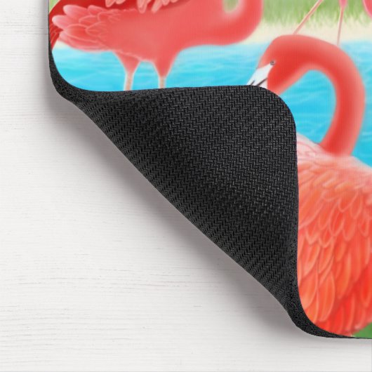 Karibische rosa Flamingos Mousepad (Ecke)