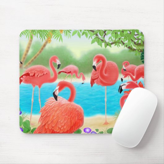 Karibische rosa Flamingos Mousepad (Mit Mouse)