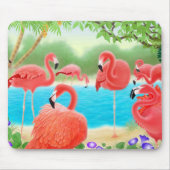 Karibische rosa Flamingos Mousepad (Vorne)