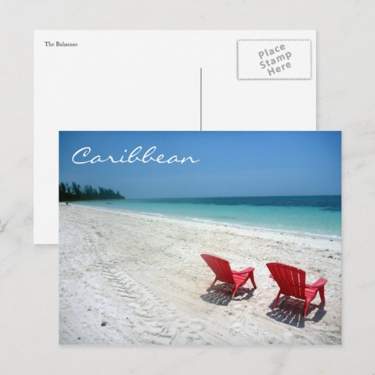 Karibische Sitze Postkarte (Vorne/Hinten)