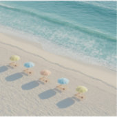 Karibische Strandszene Aufkleber (Vorderseite)