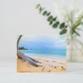 Karibische Strandszene Postkarte (Stehend Vorderseite)