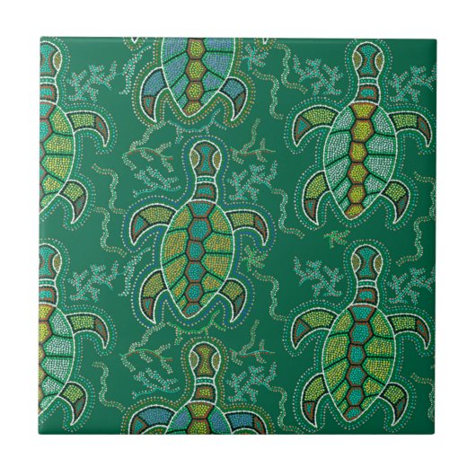 Karibische Tortuga Fliese (Vorderseite)