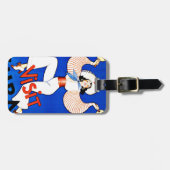 Karibische Vintage Reise Besuchs-Kubas Gepäckanhänger (Vorderseite horizontal)