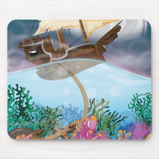 Karibischer Anker Mousepad (Vorne)