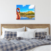 Karibischer Flamingo auf der St. Kitts Leinwand (Insitu (Schlafzimmer))