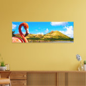 Karibischer Flamingo auf St. Kitts Triptych Leinwanddruck (Insitu (Wohnzimmer))