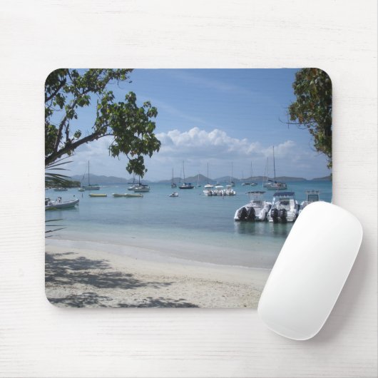 Karibischer Hafen mit Strand Mousepad (Mit Mouse)