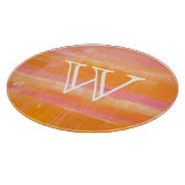 Karibischer Himmel des Monogramm-| Schneidebrett (Ecke)