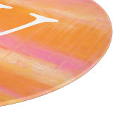 Karibischer Himmel des Monogramm-| Schneidebrett (Ecke)