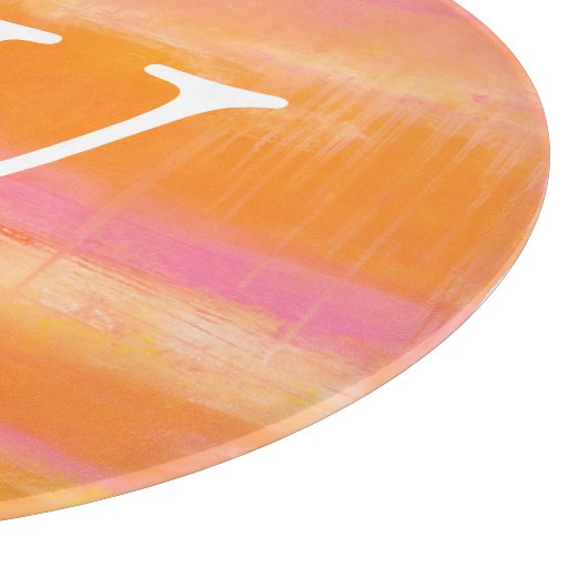 Karibischer Himmel des Monogramm-| Schneidebrett (Ecke)