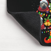 Karibischer Mönch Siegel Hund Weihnachtsmannmütze Mousepad (Ecke)