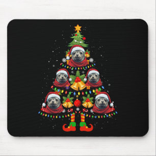 Karibischer Mönch Siegel Hund Weihnachtsmannmütze Mousepad