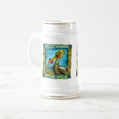 Karibischer Pelikan Bierglas (Vorderseite Links)