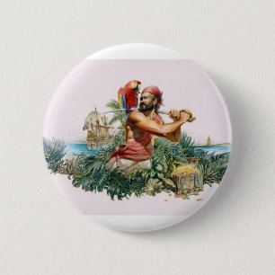 Karibischer Pirat Button