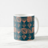 Karibischer Stammbaum: Aquamarin, Coral Throw Kaffeetasse (VorderseiteRechts)