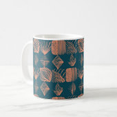 Karibischer Stammbaum: Aquamarin, Coral Throw Kaffeetasse (Vorderseite Links)