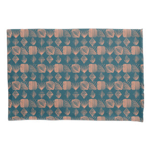 Karibischer Stammbaum: Aquamarin, Coral Throw Kissenbezug
