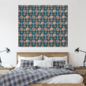 Karibischer Stammbaum: Aquamarin, Coral Throw Leinwanddruck (Insitu (Schlafzimmer))